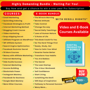 Audio Books and EBOOKS Self Improvement Bundle and Free Video Courses with Resell Rights | Self Help | Personal Development | Motivation | Book Collection| Achieve Goal | Graphics | EBOOK Courses